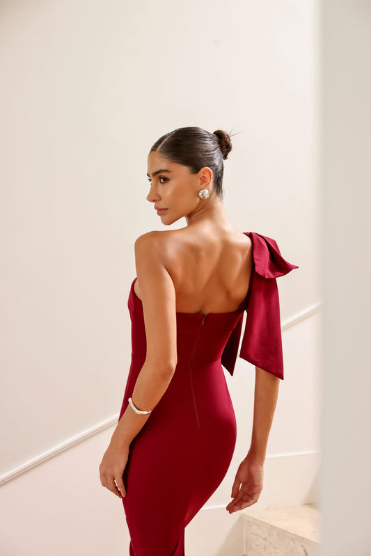 Vestido Midi Isadora Vinho
