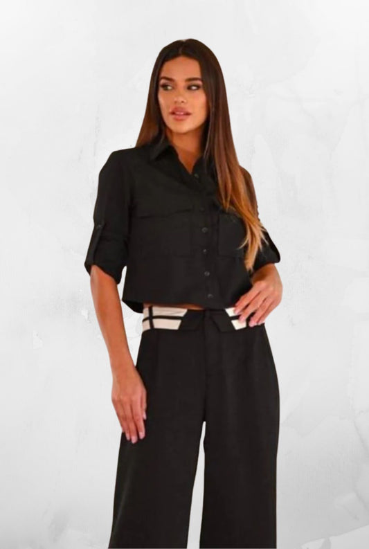 Camisa Curta Sany Preta