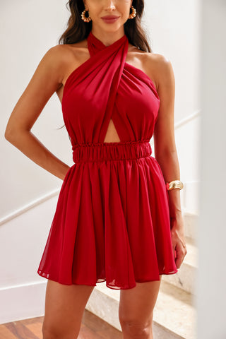 Vestido Macaquinho Frente Única Belle Vermelho