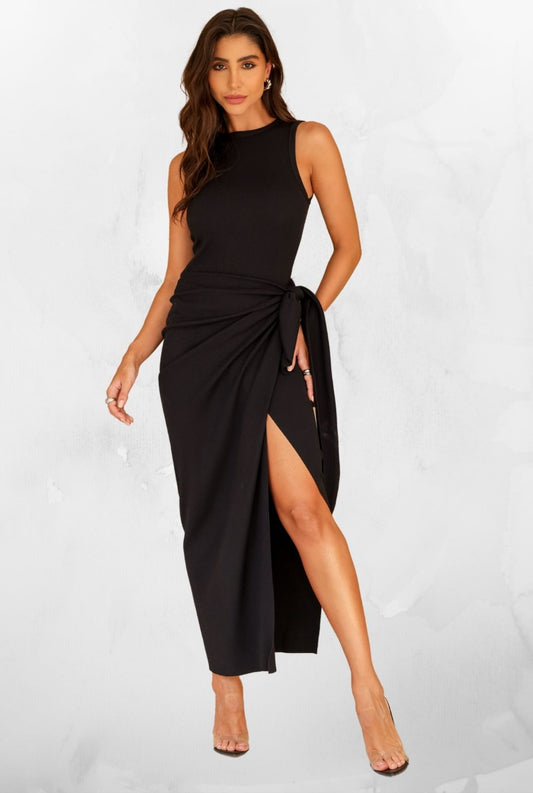 Vestido Body com Saia Jade Preto
