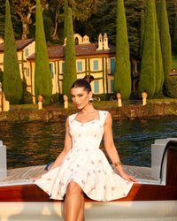 Vestido Curto de Crepe Floral Eva