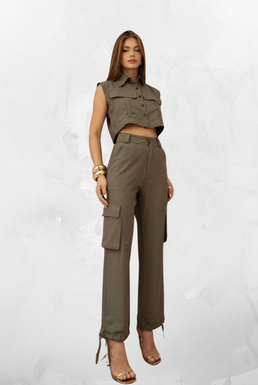 Calça Aura Verde Musgo