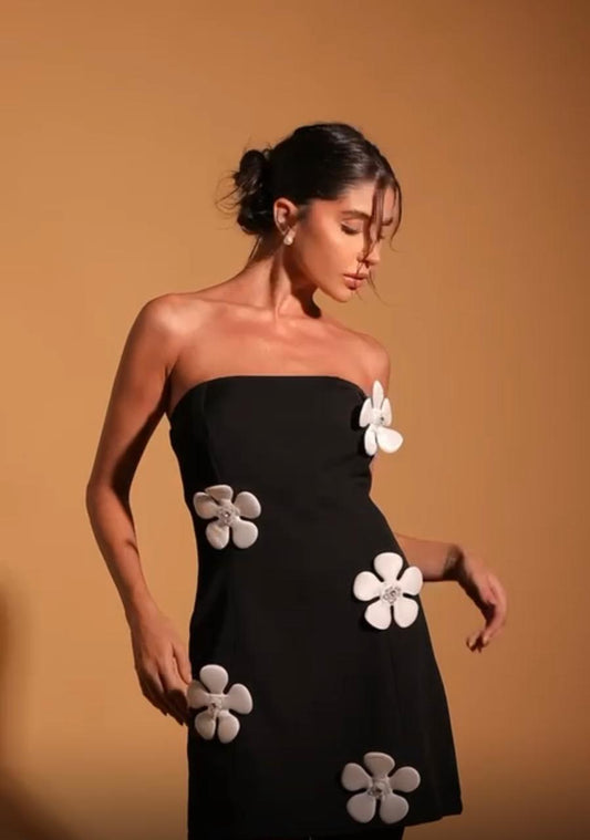 Vestido Tubinho com Flores Adelle