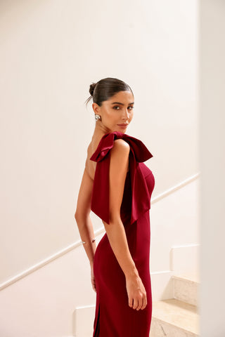 Vestido Midi Isadora Vinho