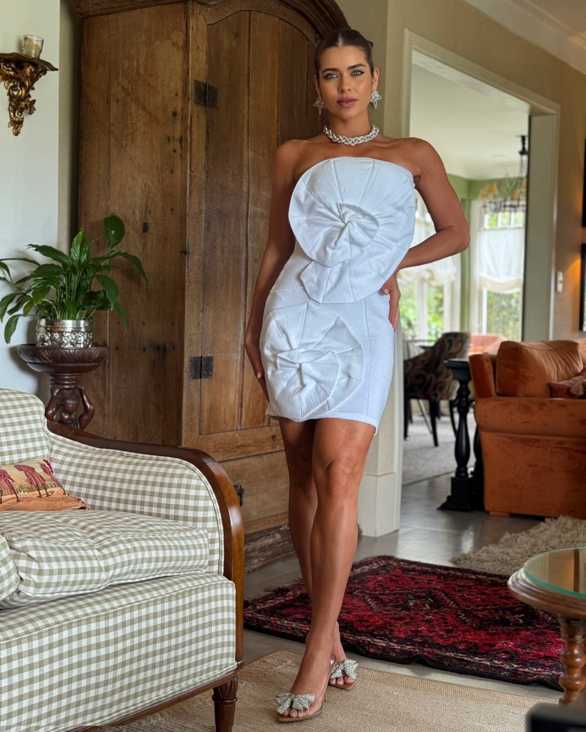 Vestido Tricot Curto Lumine Branco