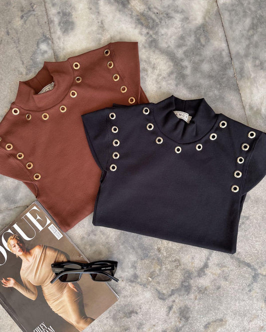 Blusa com Detalhes Lavinea Preta