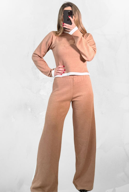 Conjunto Tricot Modal Isabel Bege