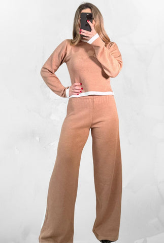 Conjunto Tricot Modal Isabel Bege