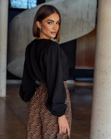 Blusa Manga Balonê Elisa Preto