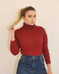 Blusa Manga Longa Cacharrel Fina Vermelho