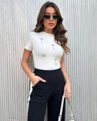 Body com Pedrarias Sarah Off White