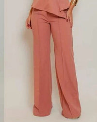 Calça Pantalona Nora Rosa Queimado