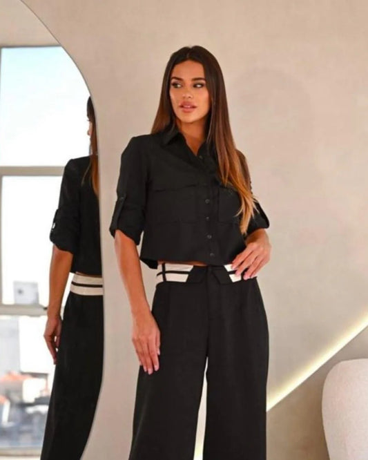 Camisa Curta Sany Preta