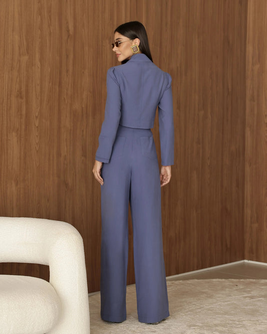 Conjunto Alfaiataria Milena Azul