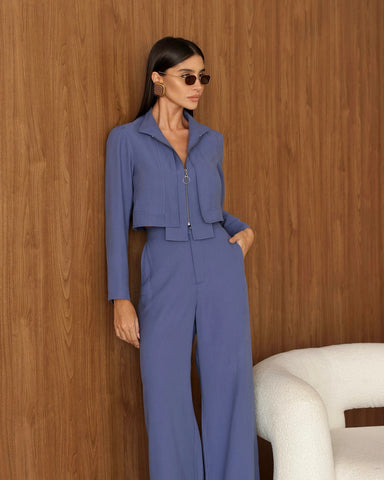 Conjunto Alfaiataria Milena Azul