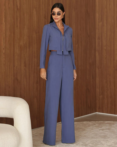 Conjunto Alfaiataria Milena Azul