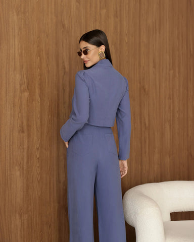 Conjunto Alfaiataria Milena Azul