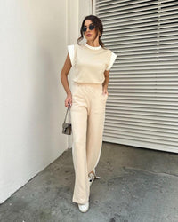 T-Shirt Bicolor Marina Areia