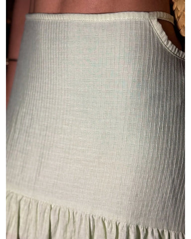 Conjunto Saia Longa e Top Eucalipto Verde Lima