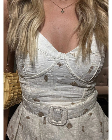 Conjunto Saia e Top Iris Creme