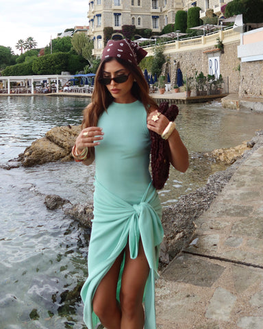 Vestido Body com Saia Jade Verde Menta