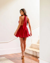 Vestido Macaquinho Frente Única Belle Vermelho