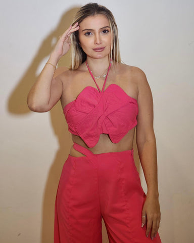Conjunto Calça com Cropped Oasys Pink