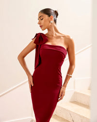 Vestido Midi Isadora Vinho