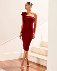 Vestido Midi Isadora Vinho