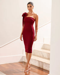 Vestido Midi Isadora Vinho