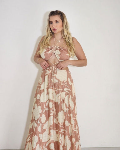 Vestido Longo Rosa Champagne