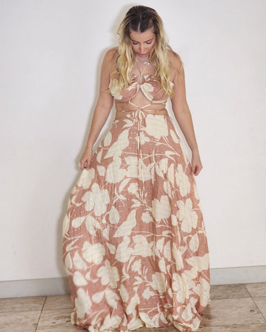 Vestido Longo Rosa Champagne