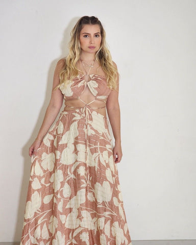 Vestido Longo Rosa Champagne
