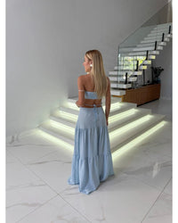 Vestido Longo Hortênsia Azul