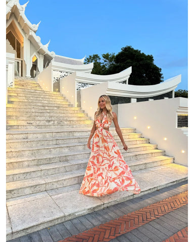 Vestido Longo Magnólia Laranja