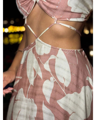 Vestido Longo Rosa Champagne
