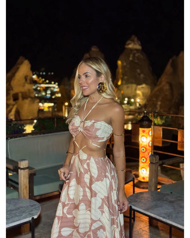 Vestido Longo Rosa Champagne
