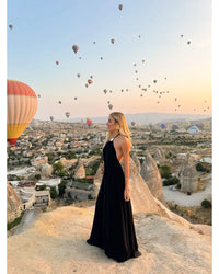 Vestido Longo Rosa Negra Preto