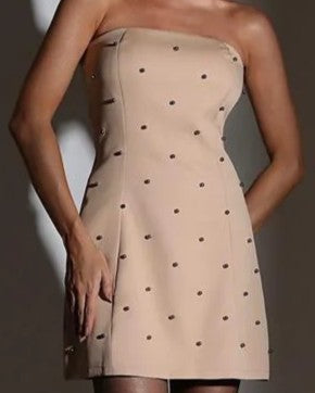 Vestido Tubinho com Perolas Perle