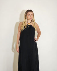 Vestido Longo Rosa Negra Preto
