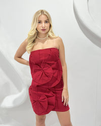 Vestido Tricot Curto Lumine Vermelho