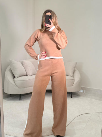 Conjunto Tricot Modal Isabel Bege