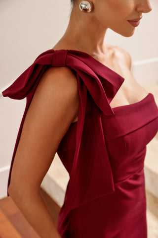 Vestido Midi Isadora Vinho