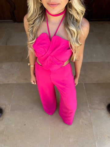 Conjunto Calça com Cropped Oasys Pink