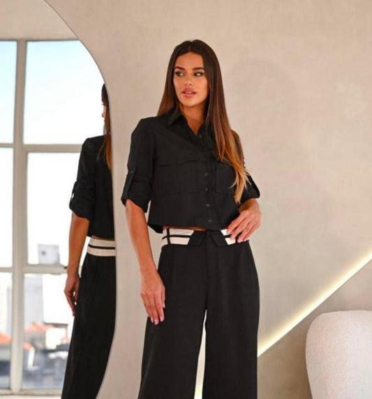 Camisa Curta Sany Preta