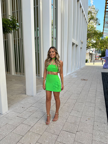 Conjunto Saia e Cropped Miami